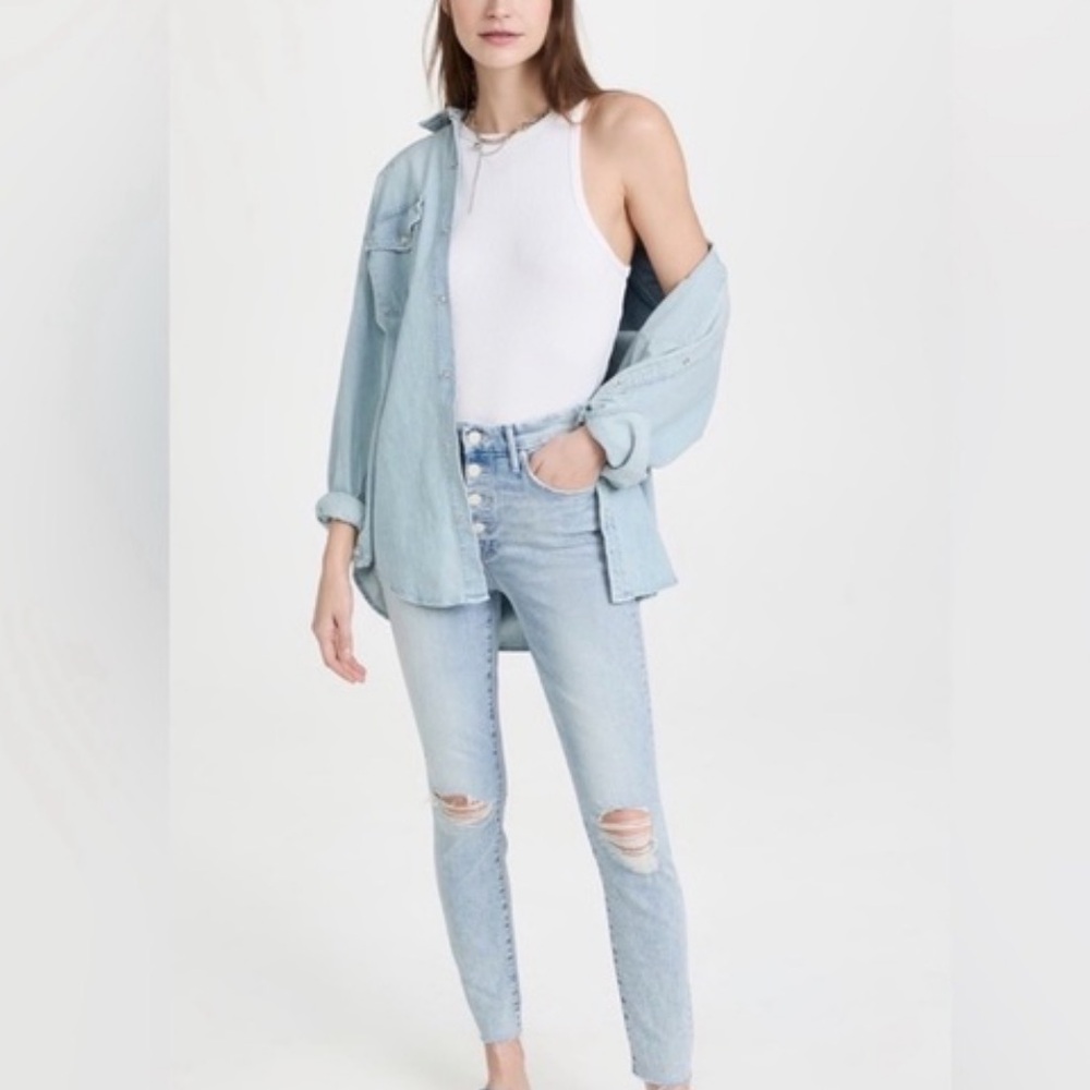 Mother Denim The Pixie Ankle Fray